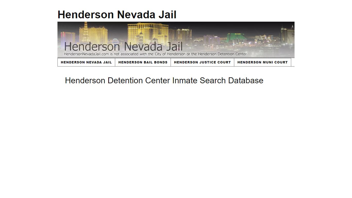 Henderson Detention Center Inmate Search Database